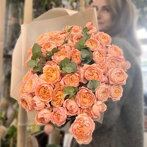 Букет персиковый поцелуй - фото-1