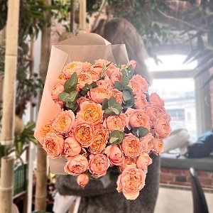 Букет персиковый поцелуй - фото-0