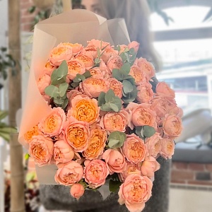 Букет персиковый поцелуй - фото-2