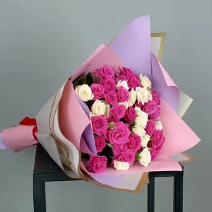 Букет нежное сияние роз - фото-3