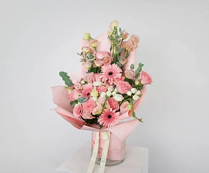 Букет пудровое облако - фото-2